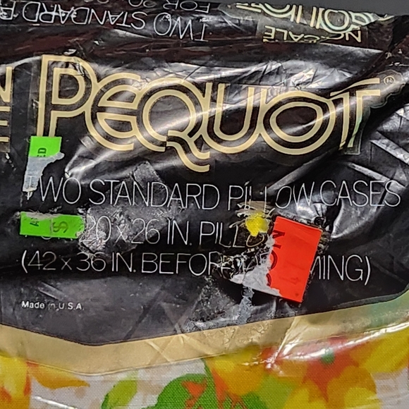 PEQUOT Vintage Pillowcases Standard 20x26 Floral Cottagecore Old New Deadstock - Picture 3 of 7